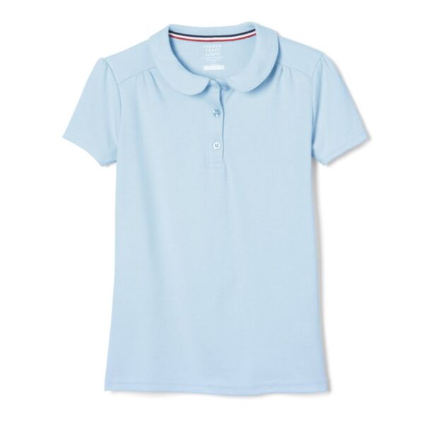 Girl's Polo w/Peter Pan collar - Light Blue Thumbnail